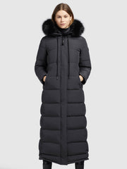 Coat MARANA (WITH FUR) Dark Grey