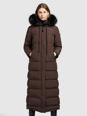 Coat MARANA (WITH FUR) Dark Brown