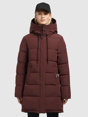 Coat YARA (WITHOUT FUR) wine red