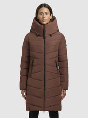 Coat PLUZ Red-brown