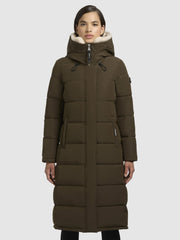 Coat DEVION TEDDY Dark Olive