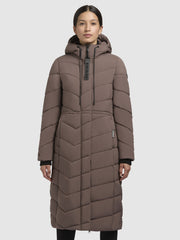 Coat EDITA taupe dark