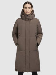 Coat ALIMA dark taupe