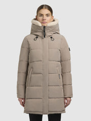 Coat FALTD TEDDY grey beige